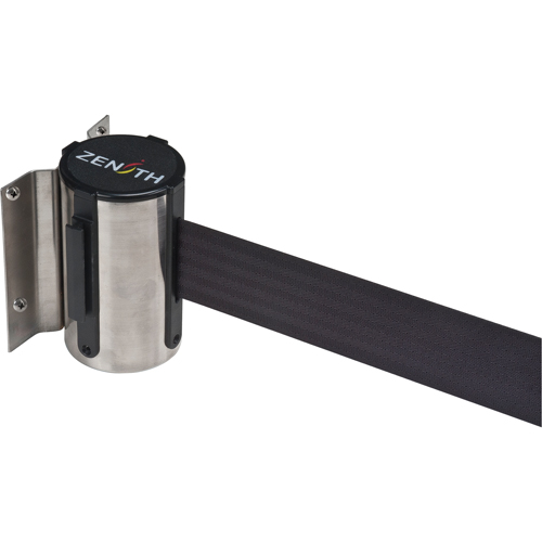 Wall Mount Barrier, Steel, Screw Mount, 7', Black Tape R.M.G. Prévention
