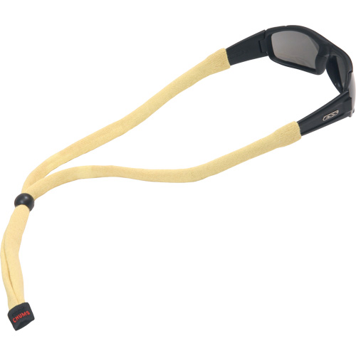 Cordons &agrave; lunettes de s&eacute;curit&eacute; en Kevlar naturel avec embouts standards R.M.G. Prévention