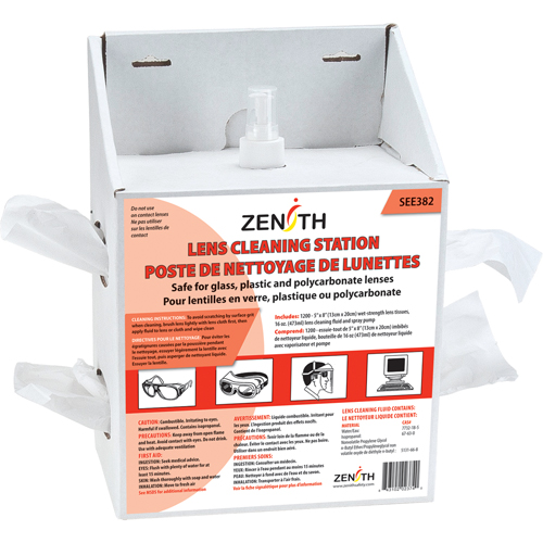 Disposable Lens Cleaning Station, Cardboard, 8" L x 5" D x 12-1/2" H R.M.G. Prévention