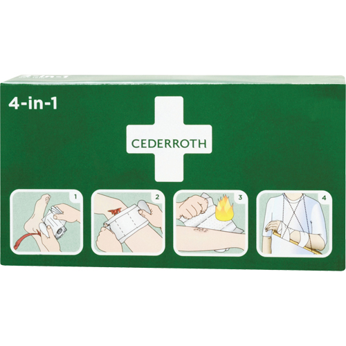 Coagulant 4-dans-1 cederroth, 9" lo x 5-1/2" la R.M.G. Prévention