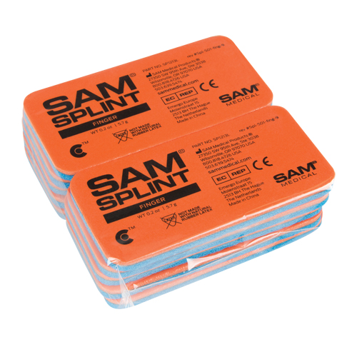 Attelles Sam, Doigt et orteil, Aluminium rembourr&eacute; au caoutchouc-mousse, 1-13/16", Classe 1 R.M.G. Prévention