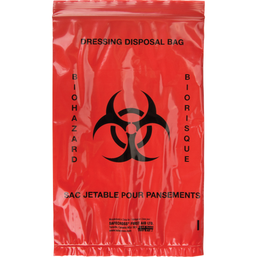 Hazardous Waste Bags, Infectious Waste, 9" L x 6" W R.M.G. Prévention