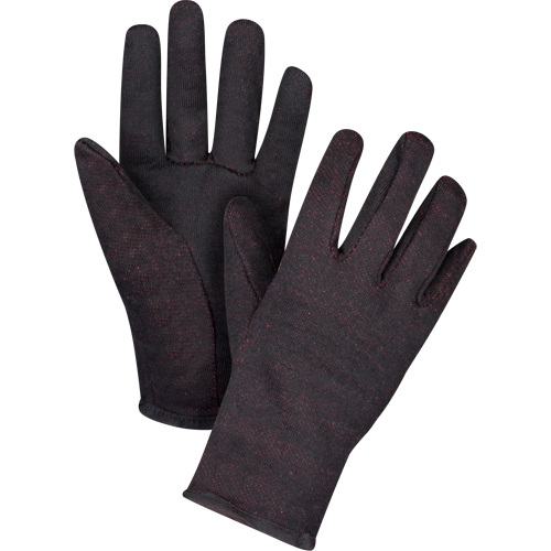 Jersey Gloves, Large, Brown, Red Fleece, Slip-On R.M.G. Prévention