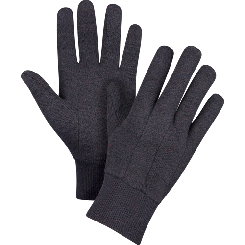 Gants de jersey, Grand, Brun, Non doubl&eacute;, Poignet en tricot R.M.G. Prévention