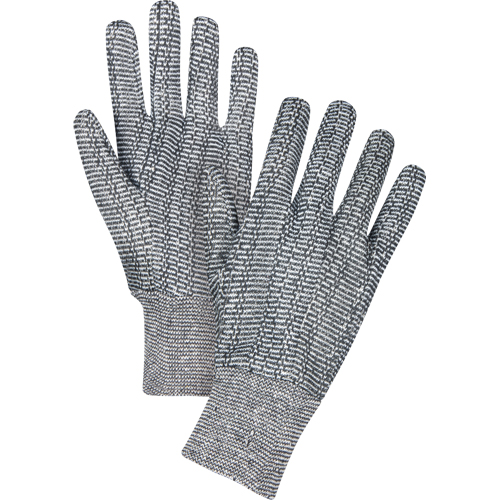Jersey Gloves, Large, Salt & Pepper, Unlined, Knit Wrist R.M.G. Prévention