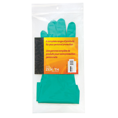 Diamond-Grip Chemical-Resistant Gloves, Size 8, 13" L, Nitrile, Flock-Lined Inner Lining, 13-mil R.M.G. Prévention