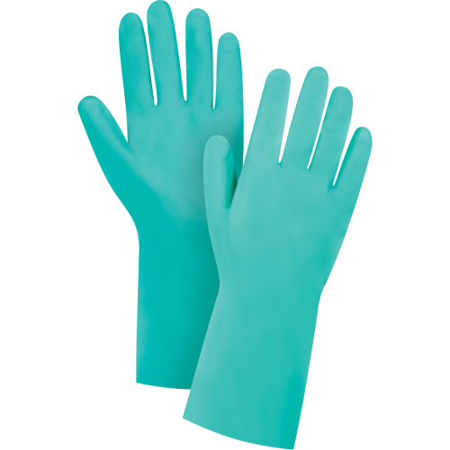 Gants r&eacute;sistants aux produits chimiques &agrave; prise en losange, Taille 10, 13" lo, Nitrile, Doublure en Ouat&eacute;e, 15 mils R.M.G. Prévention