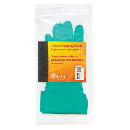 Diamond-Grip Chemical-Resistant Gloves, Size 10, 13" L, Nitrile, Flock-Lined Inner Lining, 13-mil R.M.G. Prévention