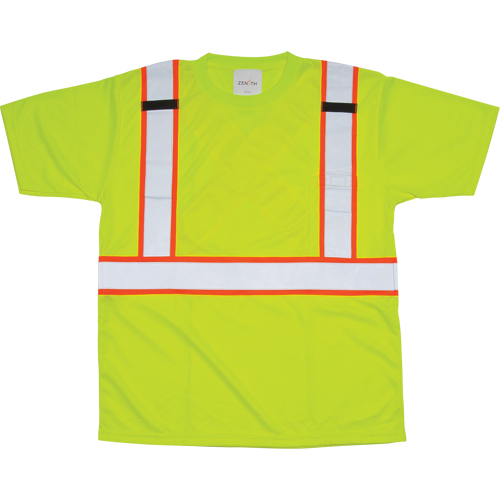 T-shirt conforme &agrave; la CSA, Polyester, Grand, Jaune lime haute visibilit&eacute; R.M.G. Prévention