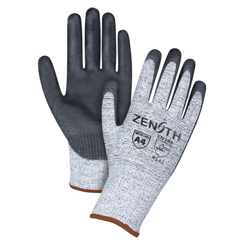 Gants &eacute;lastiques sans coutures r&eacute;sistants &agrave; la coupe, Taille Grand/9, Calibre 13, Rev&ecirc;tement Polyur&eacute;thane, Enveloppe en PEHP, ANSI/ISEA 105 niveau 4/EN 388 niveau 5 R.M.G. Prévention