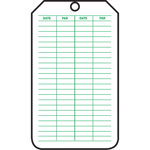 Inspection Tags, Plastic, 3-1/8" W x 5-7/8" H, French R.M.G. Prévention