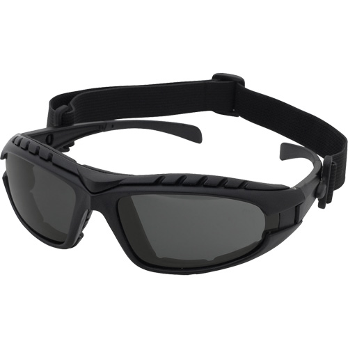 Dustdevil Black Frame Safety Glasses, Grey Lens, Anti-Fog/Anti-Scratch, ANSI Z87+/Meets/Exceeds CSA Z94.3 R.M.G. Prévention