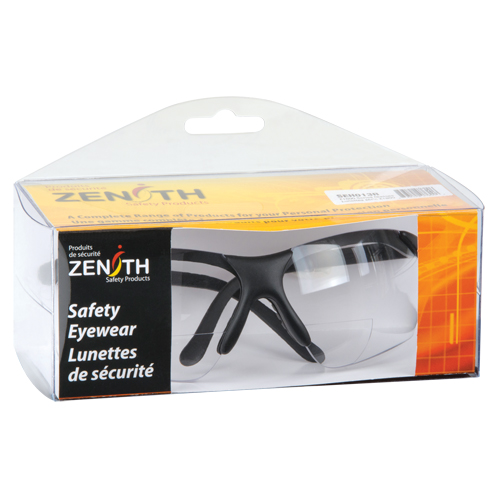 Lunettes de s&eacute;curit&eacute; s&eacute;rie Z1800 avec verres de lecture, Anti-&eacute;gratignures, Transparent, Dioptrie 1,0 R.M.G. Prévention