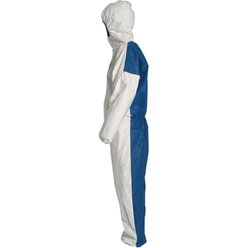 Hooded Coveralls, 4X-Large, Blue/White, Tyvek&reg; 400 D R.M.G. Prévention