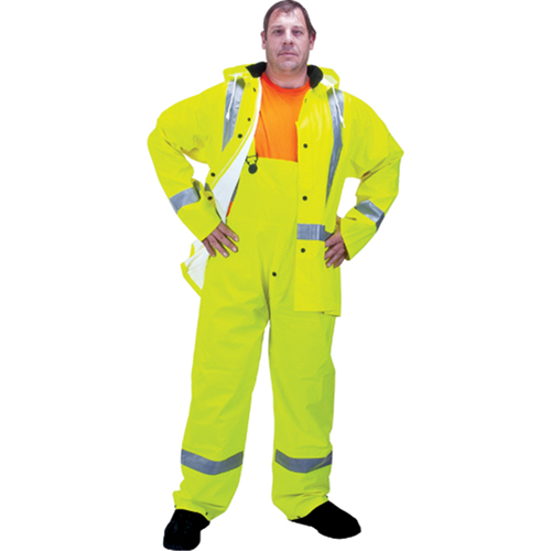 RZ900 Premium Traffic Rain Suit, Polyester/PVC, Medium, Lime-Yellow R.M.G. Prévention
