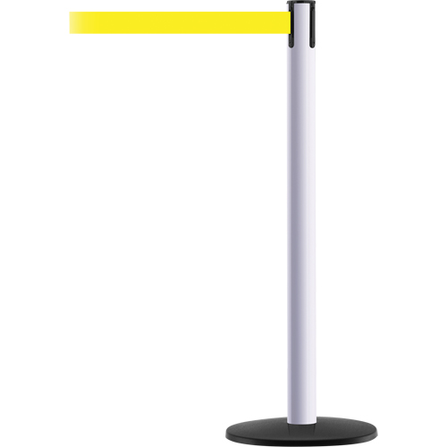 Advance TensaBarrier&reg; Barrier Post, Steel, 36" H, Yellow Tape, 7.5' Tape Length R.M.G. Prévention