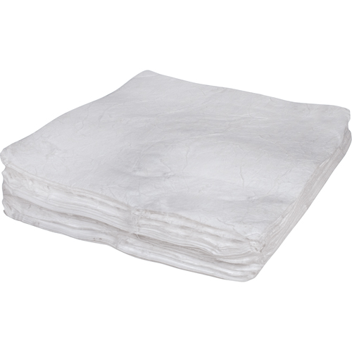 Feuilles absorbantes souffl&eacute;es de premi&egrave;re qualit&eacute;, Huile seulement, 30" x 30", 50 gal. d'absorption R.M.G. Prévention