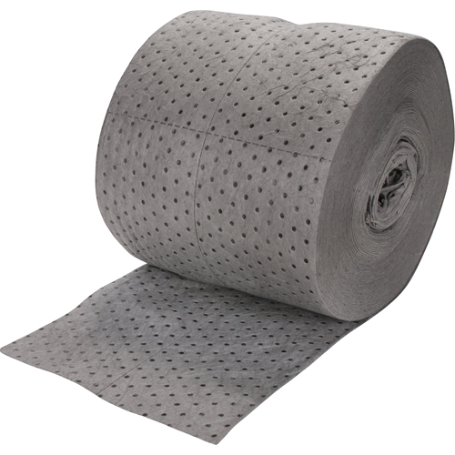 Rouleaux absorbants li&eacute;s de premi&egrave;re qualit&eacute;, Lourd, 150' lo x 15" la, Absorption 25 gal. R.M.G. Prévention