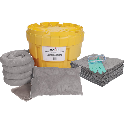 Large-Capacity Spill Kit, Universal, Overpack/Salvage Drum, 20 US gal. Absorbancy R.M.G. Prévention