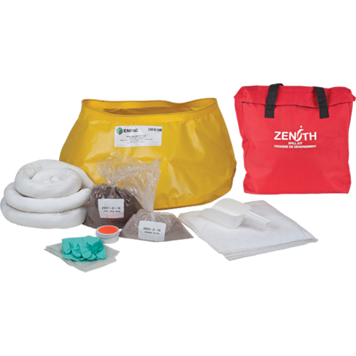 Trousse de lutte contre les d&eacute;versements pour l'ouest du canada, Huile seulement, Sac, Absorbance de 17 gal. US R.M.G. Prévention