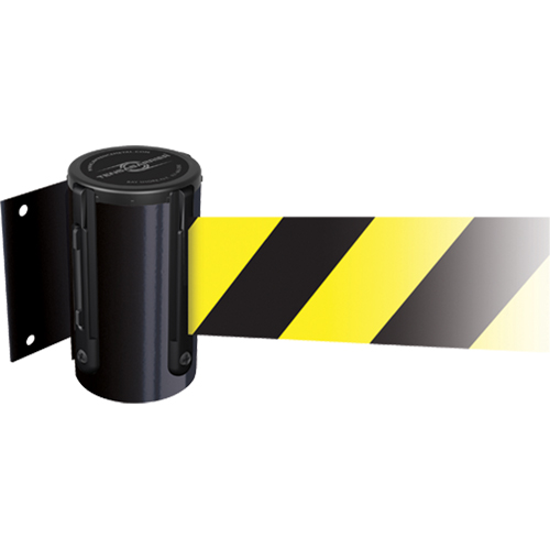 Tensabarrier&reg; Wall Mounted Units, Plastic, Screw Mount, 7.5', Yellow Tape R.M.G. Prévention