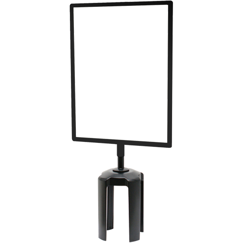 Tensabarrier&reg; Sign Frame with Adapter, Black R.M.G. Prévention