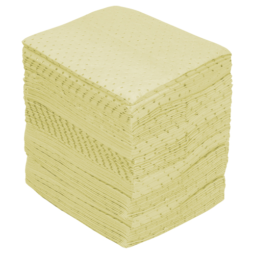 Industrial-Grade Fine Fibre Sorbent Pads, Hazmat, 15" x 17", 40 gal. Absorbancy R.M.G. Prévention