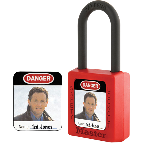 Zenex Thermoplastic Photo Padlock Identification Labels R.M.G. Prévention