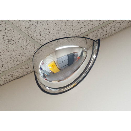 Miroir en d&ocirc;me 180°, Demi-d&ocirc;me, Dessus ouvert, Diam&egrave;tre 20" R.M.G. Prévention