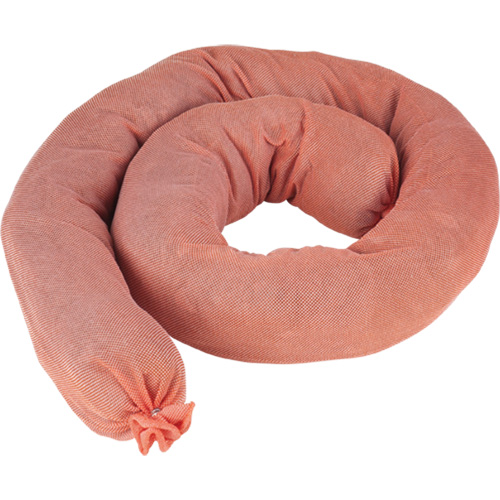 Remblais tubulaires absorbants, Mati&egrave;res dangereuses, Absorption 40 gal., 3" la x 4' lo, Pqt de 25 R.M.G. Prévention