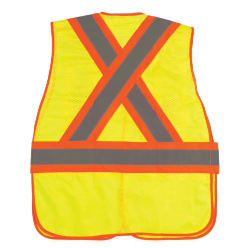CSA Compliant High Visibility Surveyor Vest, High Visibility Lime-Yellow, 2X-Large, Polyester R.M.G. Prévention