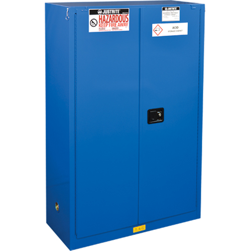 Armoires doubl&eacute;es pour rangement de mati&egrave;res dangereuses Chem-Cor, 45 gal., 43" x 65" x 18" R.M.G. Prévention
