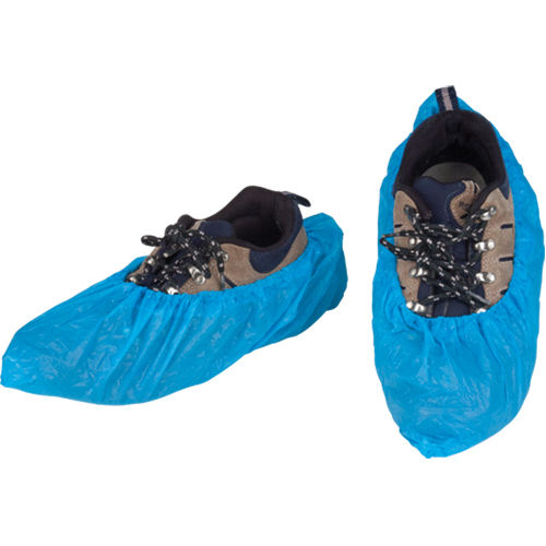 Couvre-chaussures CPE, 2T-Grand, Poly&eacute;thyl&egrave;ne, Bleu R.M.G. Prévention