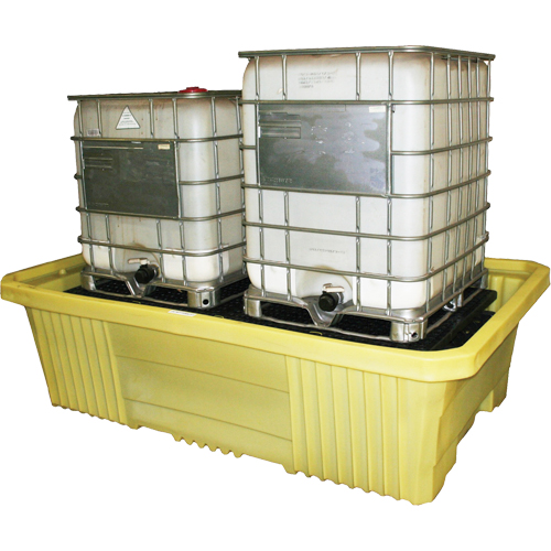 GRV double sans drain 4000i, Capacit&eacute; de d&eacute;versement 750 gal. US, 113" x 71" x 32" R.M.G. Prévention