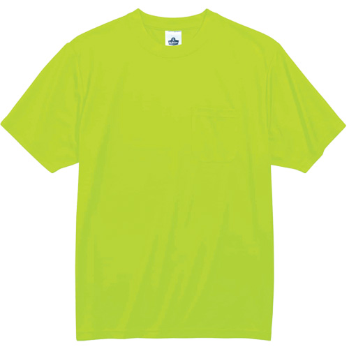 GloWear 8089 Non-Certified T-Shirt, Polyester, Small, High Visibility Lime-Yellow R.M.G. Prévention
