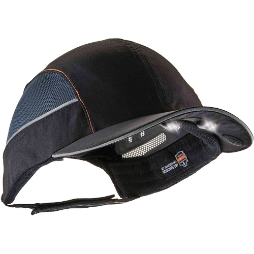 Skullerz&reg; 8960 Long Brim Bump Cap with LED Lighting, Black R.M.G. Prévention