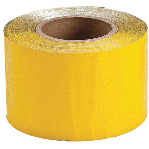 Temporary Pavement Marking Tape, 4" x 150', Vinyl, Yellow R.M.G. Prévention