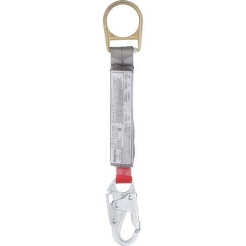 PRO Rope Shock-Absorber, 1.5', Snap Hook/Carabiner Center, Snap Hook Leg Ends, Nylon R.M.G. Prévention