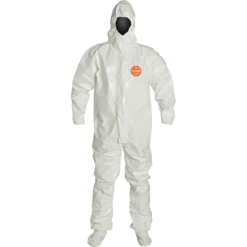 Hooded Coveralls, Tychem&reg; 4000, Medium, White R.M.G. Prévention