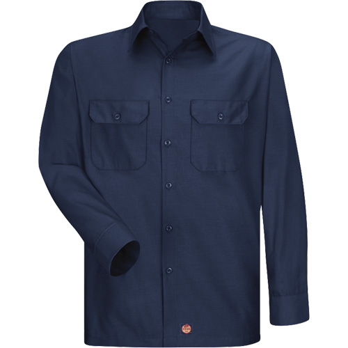 Chemise &agrave; manches longues en tissu ind&eacute;chirable, Hommes, 3T-Grand, Bleu marin R.M.G. Prévention