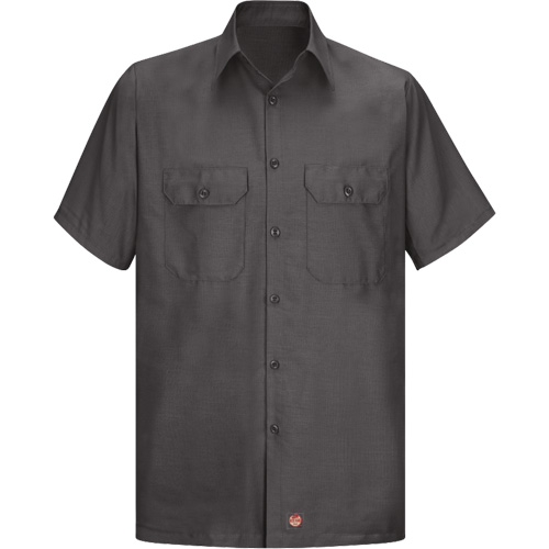 Chemise &agrave; manches courtes en tissu ind&eacute;chirable, Hommes, Grand (grande taille), Charbon R.M.G. Prévention