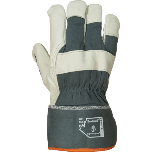 Gants d'ajusteur Endura pour l'hiver, T-Grand, Paume en Cuir fleur de vache, Doublure en Boa R.M.G. Prévention