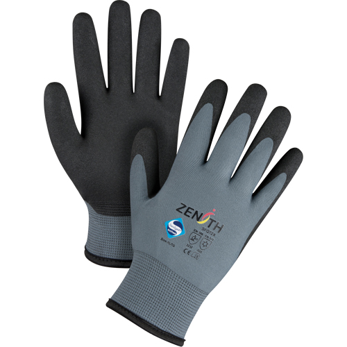 Gants enduits de premi&egrave;re qualit&eacute; ZX-30°, 10/T-Grand, R&ecirc;vetement PVC, Calibre 15, Enveloppe en Nylon R.M.G. Prévention