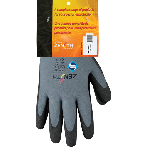 Gants enduits de premi&egrave;re qualit&eacute; ZX-30°, 10/T-Grand, R&ecirc;vetement PVC, Calibre 15, Enveloppe en Nylon R.M.G. Prévention