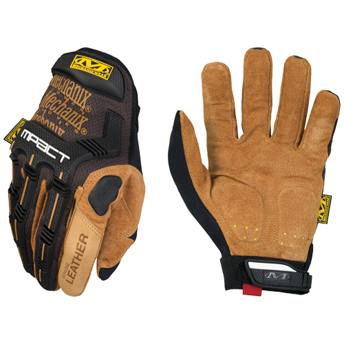 Gants M-Pact, Petit, Paume en Cuir fleur, Poignet Boucle et crochet R.M.G. Prévention