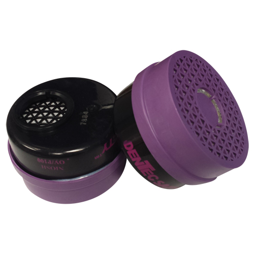 Cartouche pour respirateur, Combinaison cartouche et filtre contre les particules pour gaz/vapeurs, Vapeur organique/Filtre P100 R.M.G. Prévention
