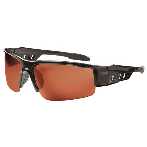 Lunettes de s&eacute;curit&eacute; Skullerz Dagr, Lentille Cuivre, Anti-&eacute;gratignures/Polaris&eacute;, ANSI Z87+/R&eacute;pond ou surpasse la norme CSA Z94.3 R.M.G. Prévention