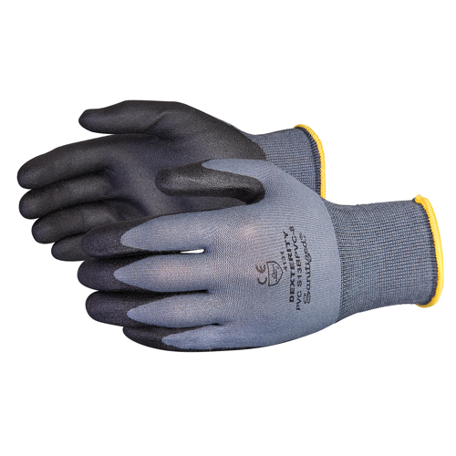Gants enduits Dexterity, 11/2T-Grand, R&ecirc;vetement PVC, Calibre 13, Enveloppe en Nylon R.M.G. Prévention