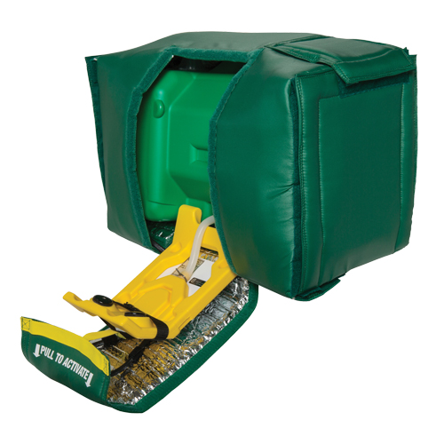 Tempered Portable Eyewash, Gravity-Fed, 9 gal. Capacity, Meets ANSI Z358.1 R.M.G. Prévention