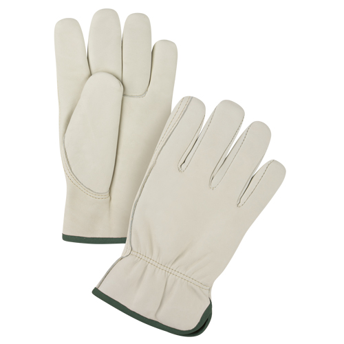 Gants de conducteur doubl&eacute;s pour l'hiver de premi&egrave;re qualit&eacute;, Moyen, Paume en Cuir fleur de vache, Molleton R.M.G. Prévention